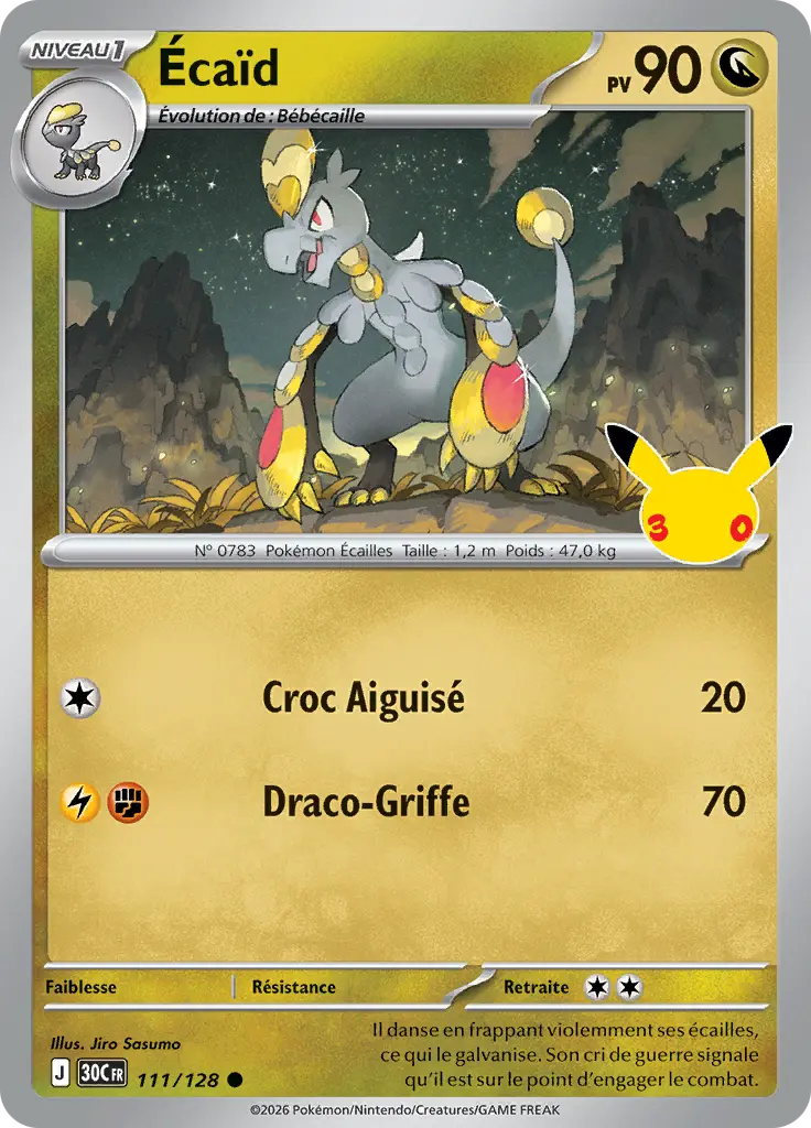 Carte Pokémon Écaïd #111 — 30ᵉ Anniversaire