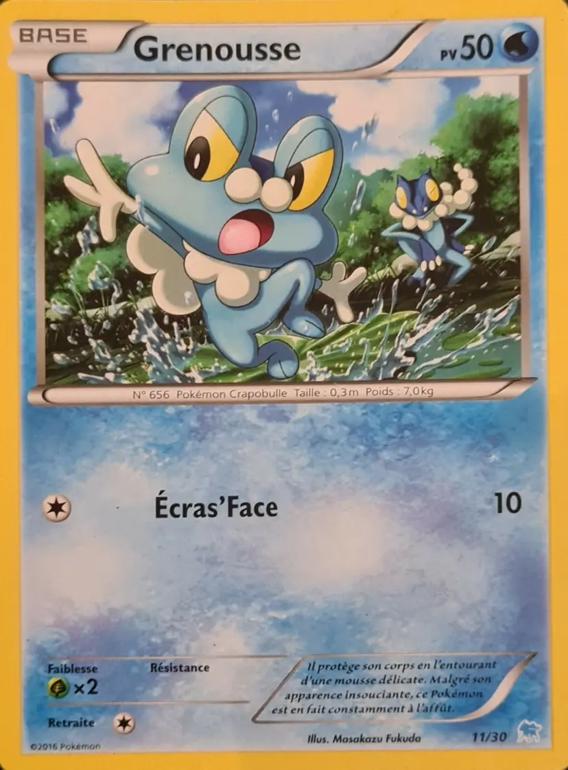 Carte Pokémon Grenousse #11 — Kit du Dresseur XY (Suicune)