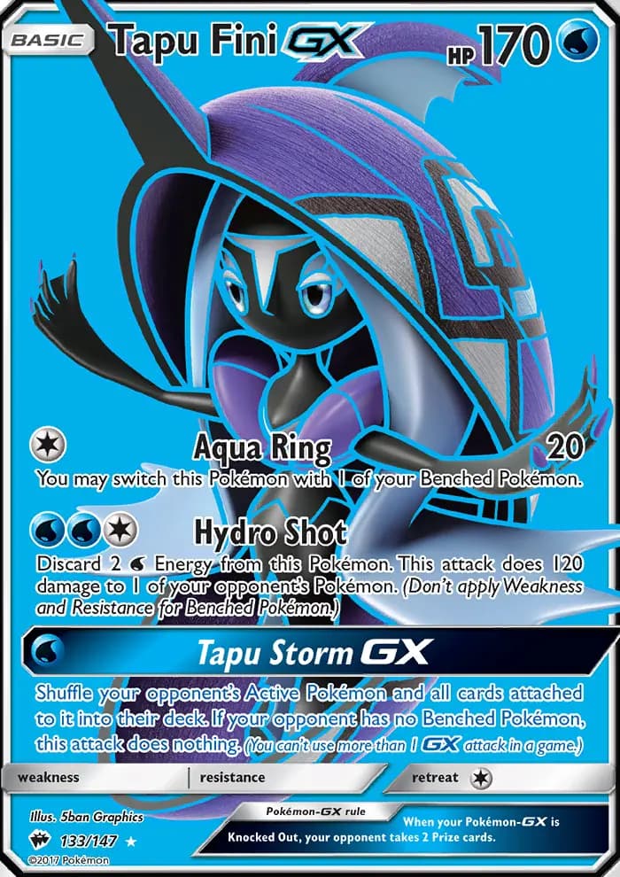 Tapu Fini GX #133 — Burning Shadows