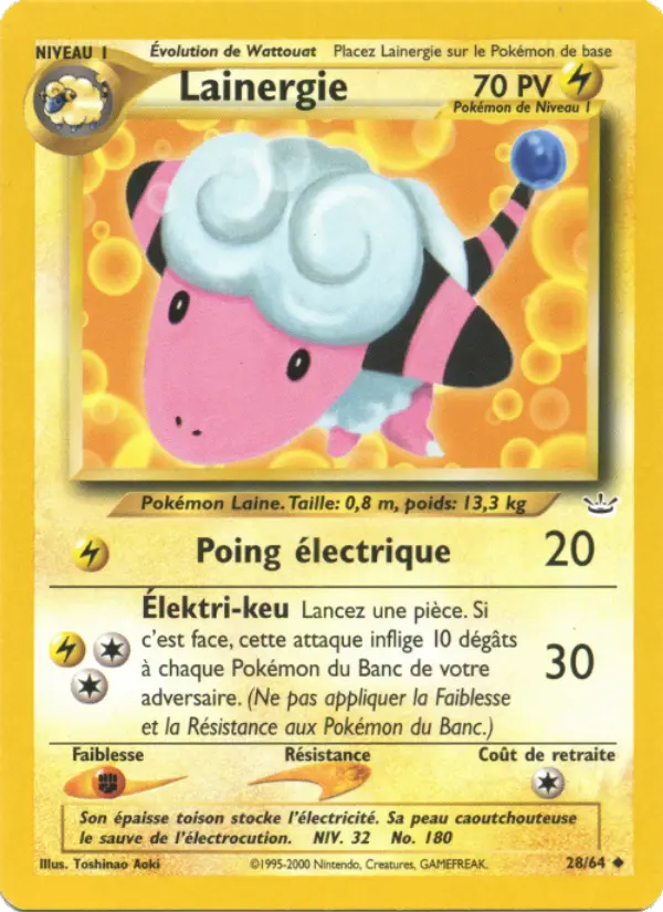 Carte Pokémon Lainergie #28 — Neo Revelation