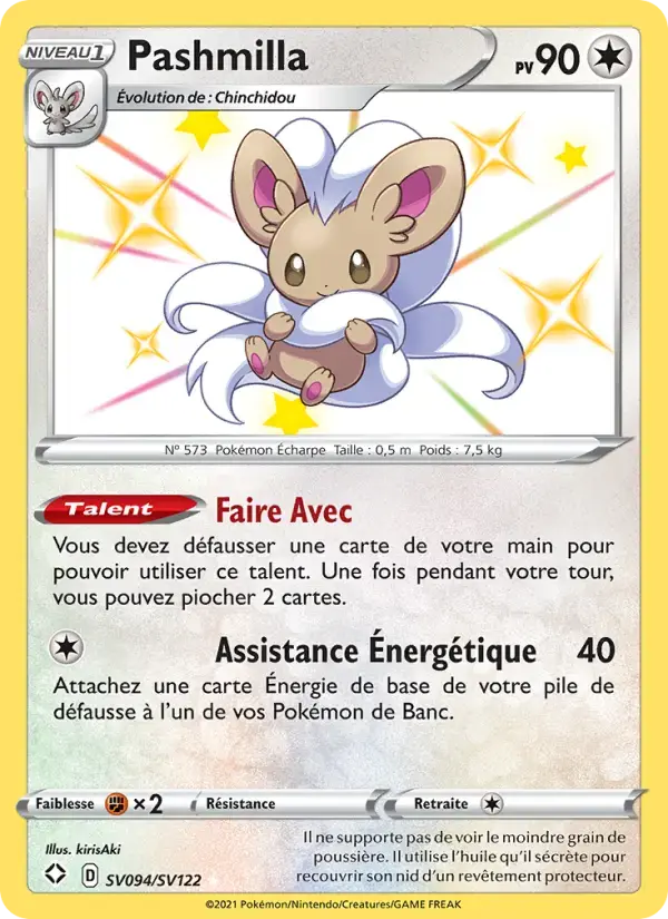 Carte Pokémon Pashmilla #SV094 — Destinées Radieuses