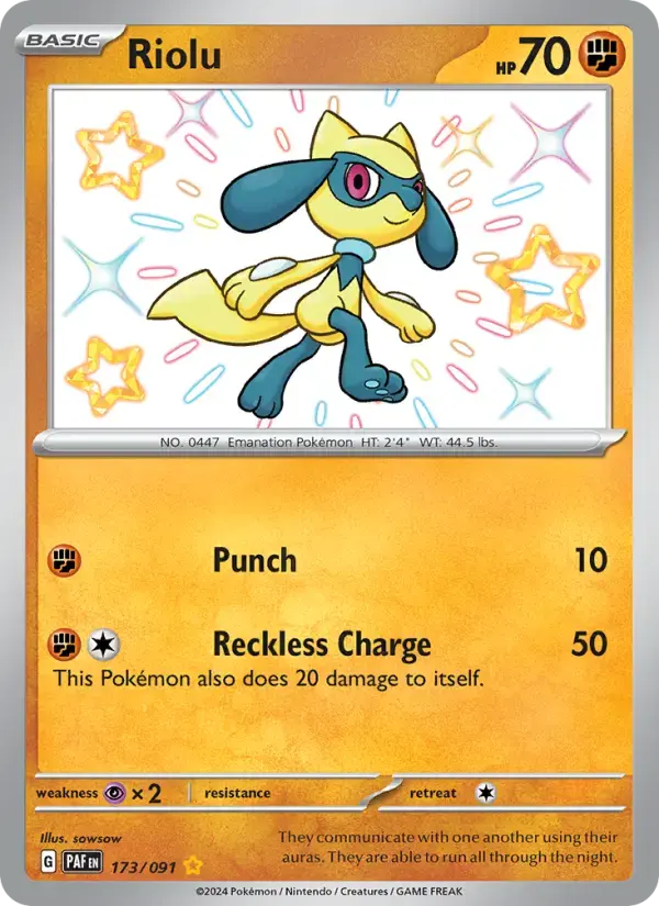 Riolu #173 — Paldean Fates
