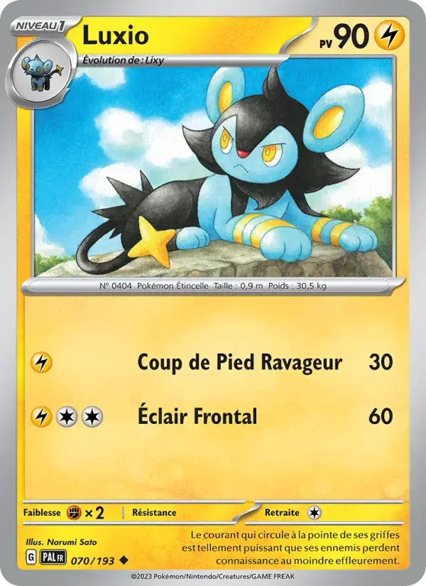 Carte Pokémon Luxio #070 — Évolutions à Paldea