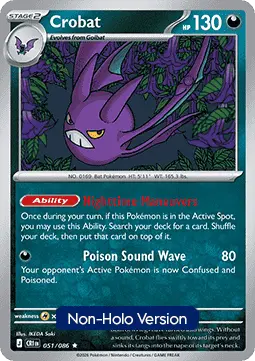 Crobat #051 Non Holo — Chaos Rising