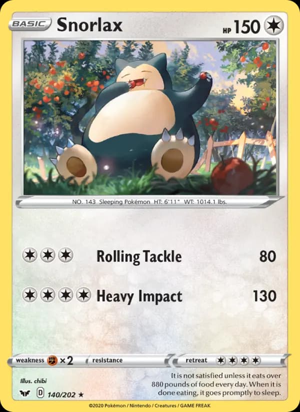 Snorlax #140 — Sword & Shield
