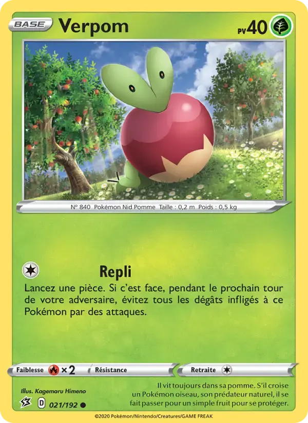 Carte Pokémon Verpom #21 — Clash des Rebelles