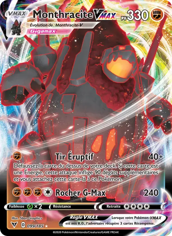 Carte Pokémon Monthracite VMAX #99 — Voltage Éclatant
