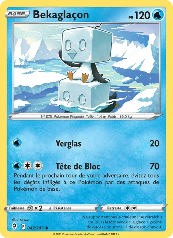 Carte Pokémon Bekaglaçon #47 — Évolution Céleste