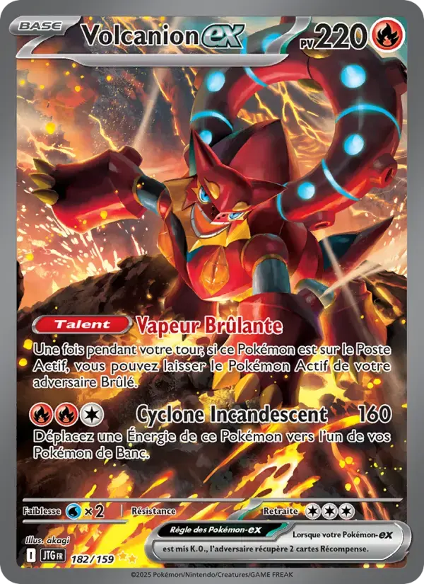 Carte Pokémon Volcanion-ex #182 — Aventures Ensemble