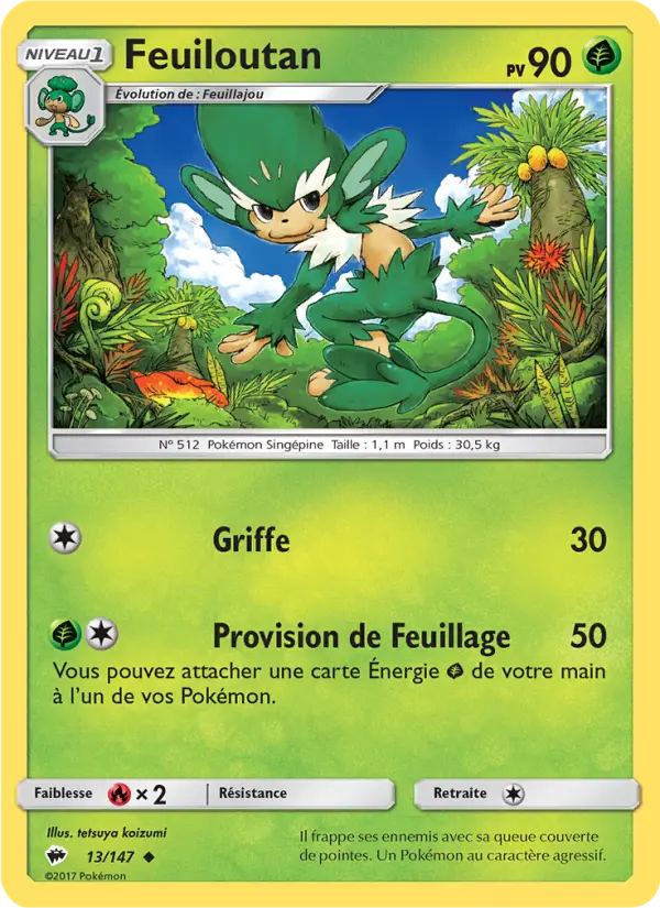 Carte Pokémon Feuiloutan #13 — Ombres Ardentes