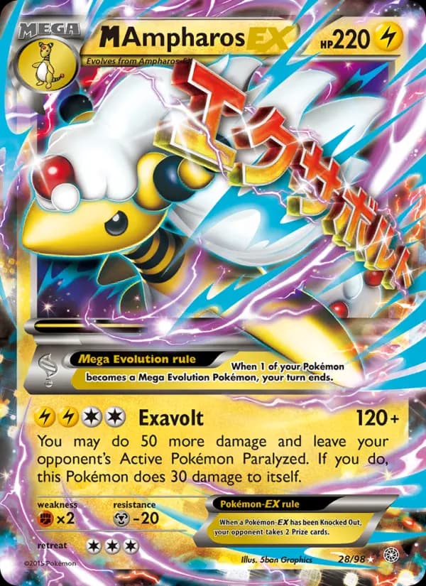M Ampharos EX #28 — Ancient Origins