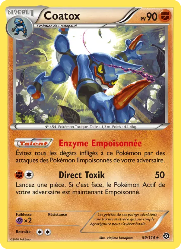 Carte Pokémon Coatox #59 — Offensive Vapeur