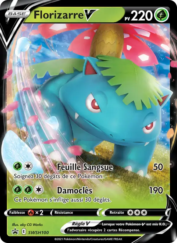 Carte Pokémon Florizarre V #SWSH100 — Promos Épée et Bouclier