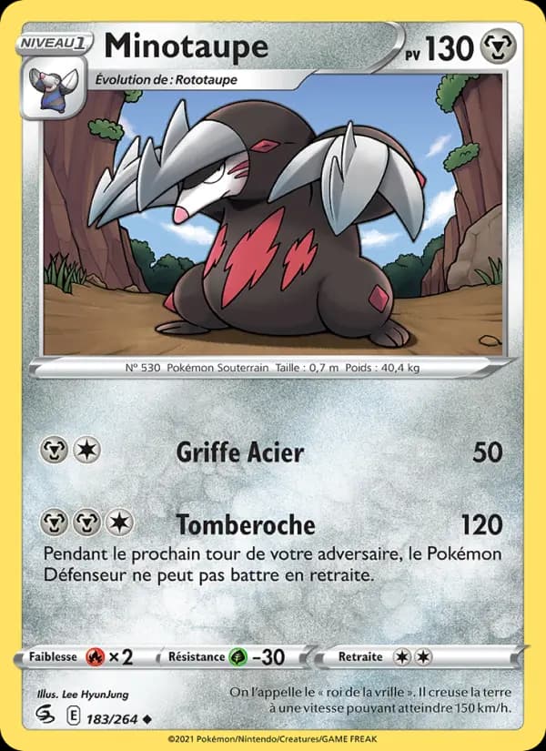 Carte Pokémon Minotaupe #183 — Poing de Fusion