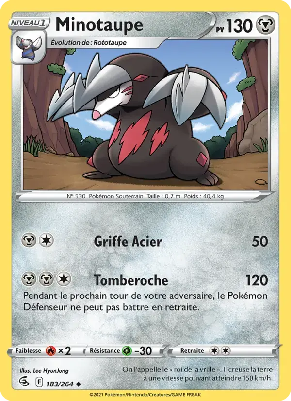 Carte Pokémon Minotaupe #183 — Poing de Fusion