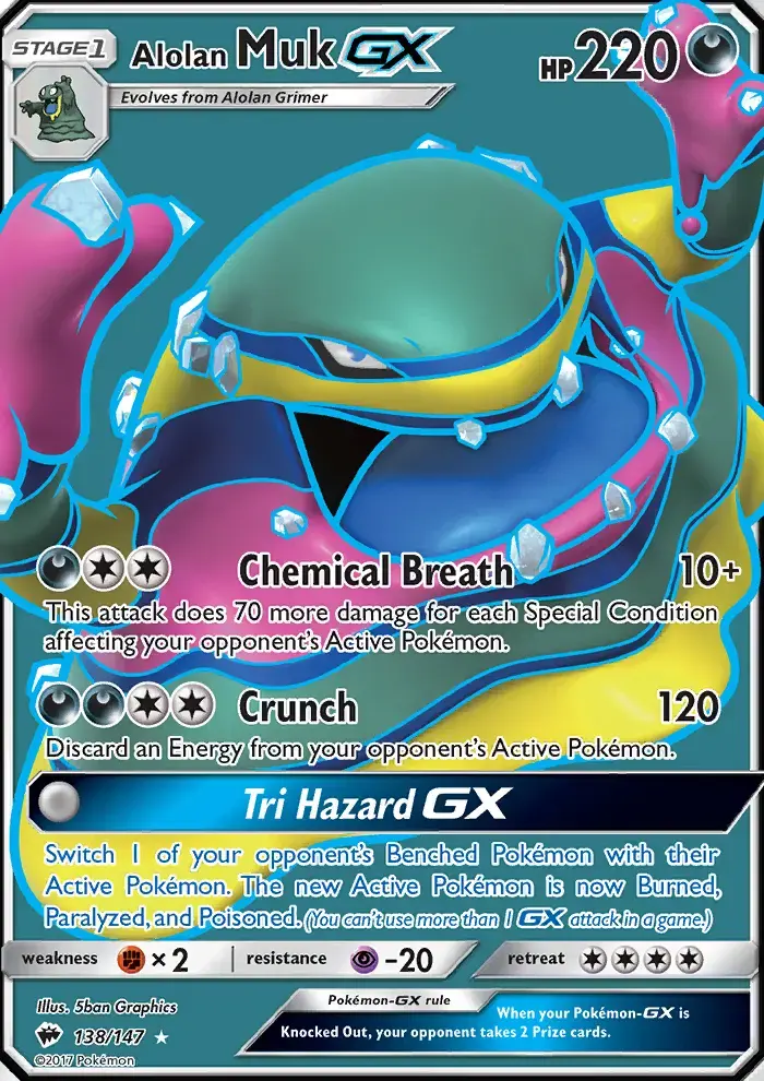 Alolan Muk GX #138 — Burning Shadows