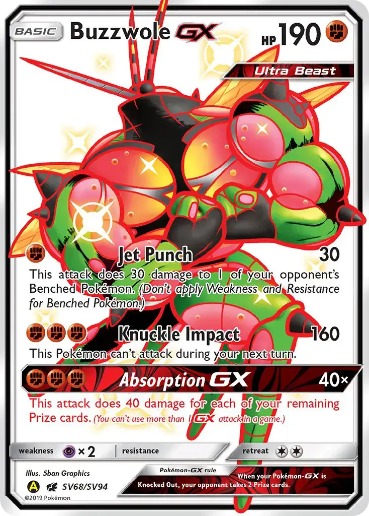 Buzzwole-GX #SV68 — Hidden Fates
