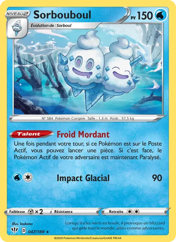Carte Pokémon Sorbouboul #47 — Ténèbres Embrasées
