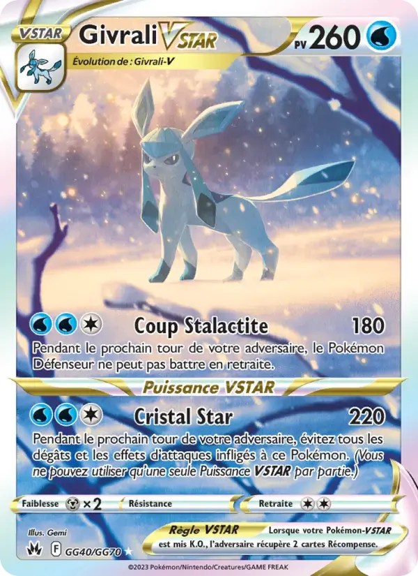 Carte Pokémon Givrali VSTAR #GG40 — Zénith Suprême