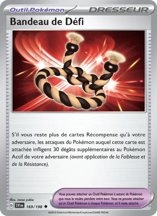 Carte Pokémon Bandeau de Défi #169 — Écarlate et Violet