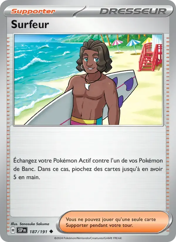Carte Pokémon Surfeur #187 — Étincelles Déferlantes