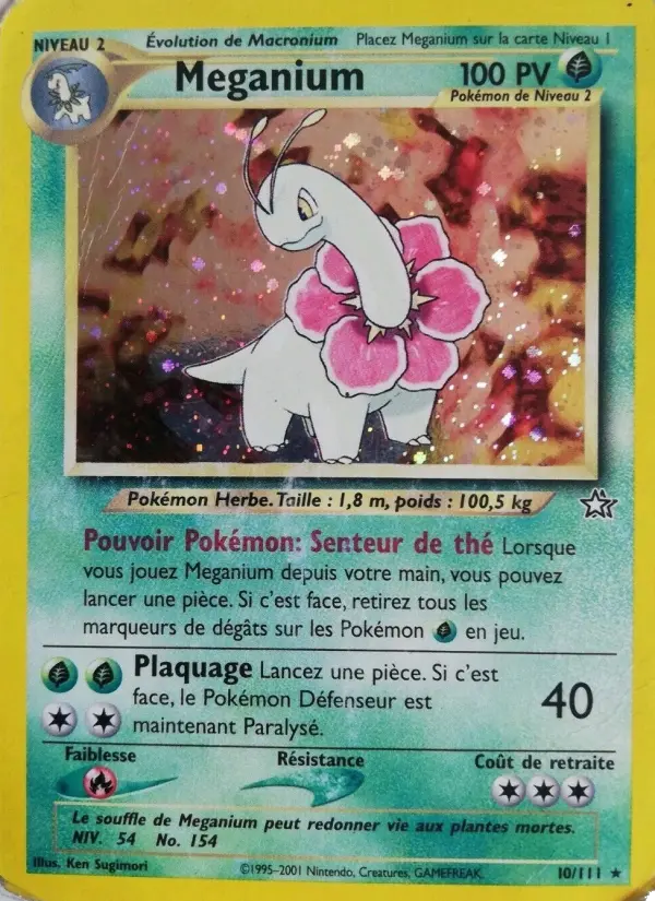 Carte Pokémon Meganium #10 — Neo Genesis