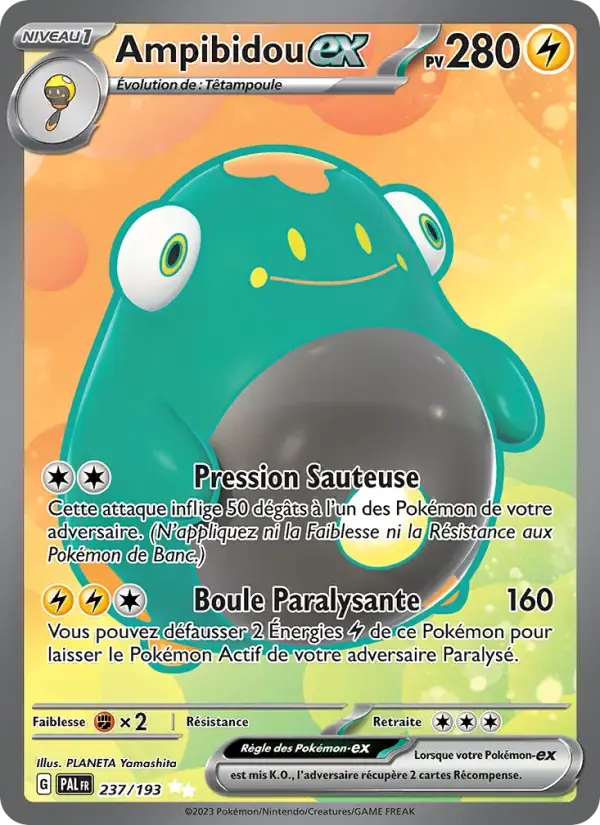Carte Pokémon Ampibidou-ex #237 — Évolutions à Paldea