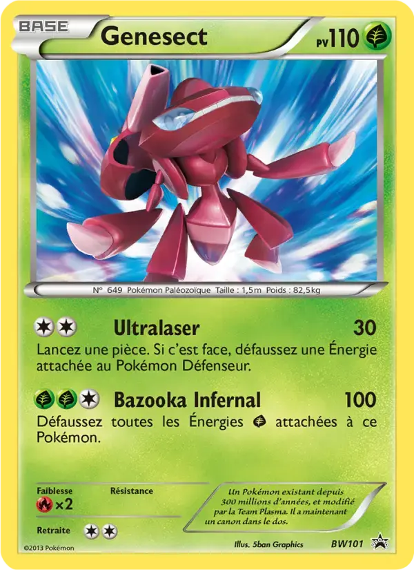 Carte Pokémon Genesect #BW101 — Promos Noir et Blanc