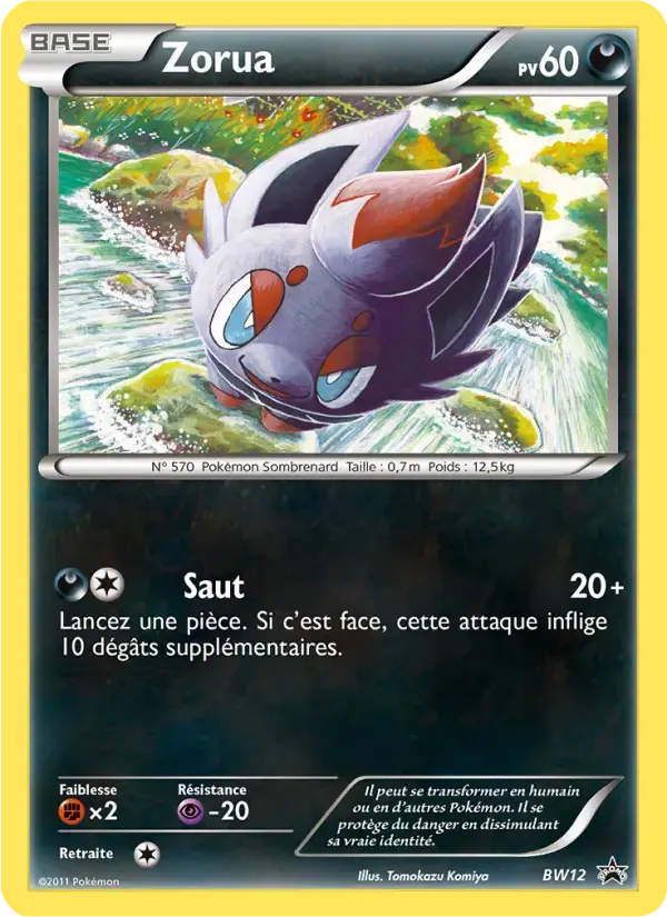 Carte Pokémon Zorua #BW12 — Promos Noir et Blanc