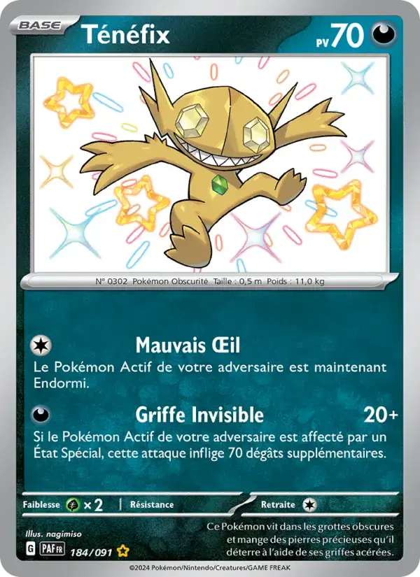 Carte Pokémon Ténéfix #184 — Destinées de Paldea
