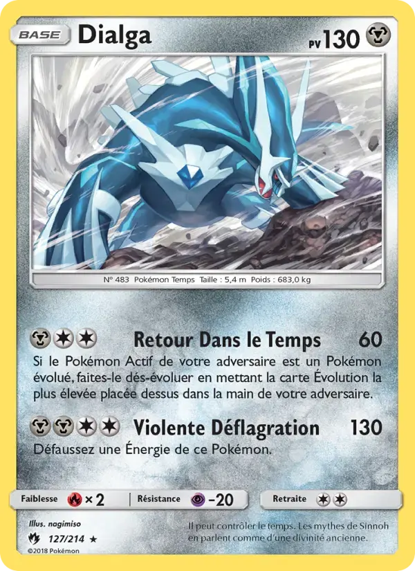 Carte Pokémon Dialga #127 — Tonnerre Perdu