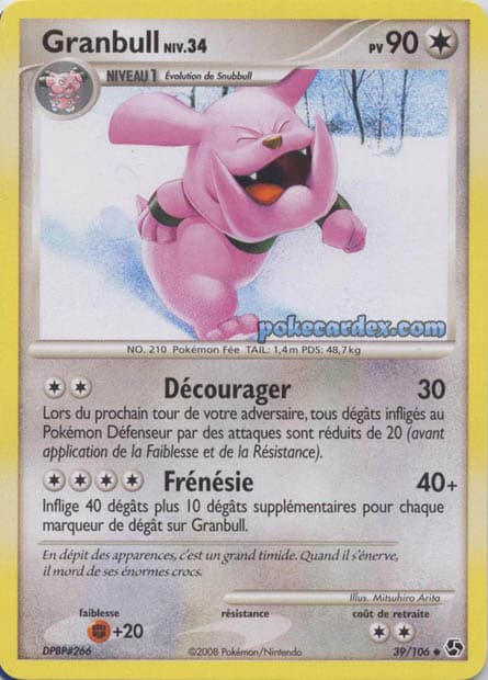 Carte Pokémon Granbull #39 — Grands Envols