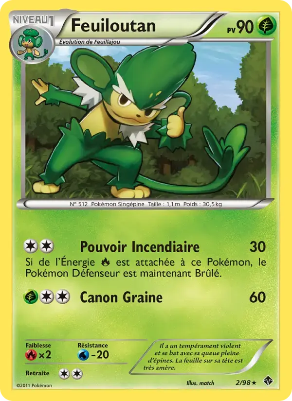 Carte Pokémon Feuiloutan #2 — Pouvoirs Émergents