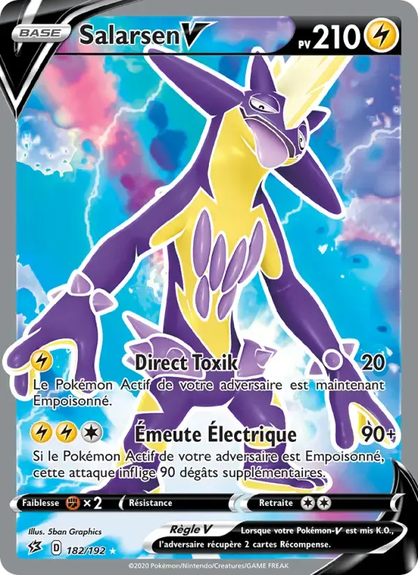 Carte Pokémon Salarsen V #182 — Clash des Rebelles
