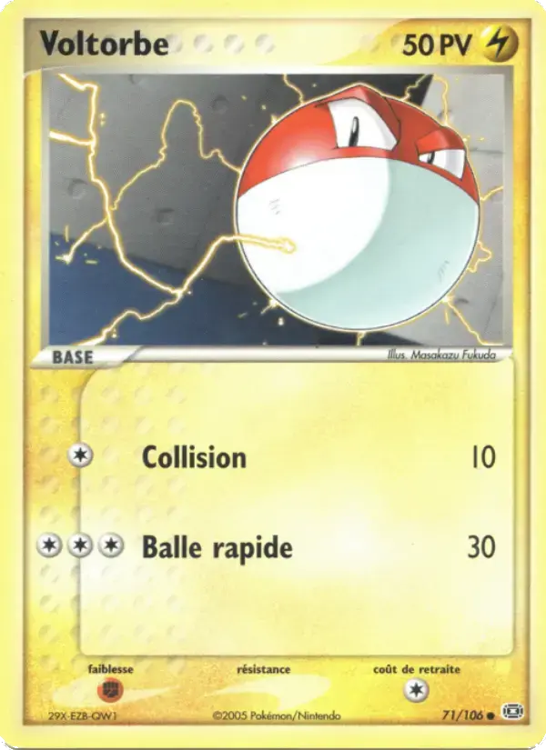 Carte Pokémon Voltorbe #71 — Émeraude