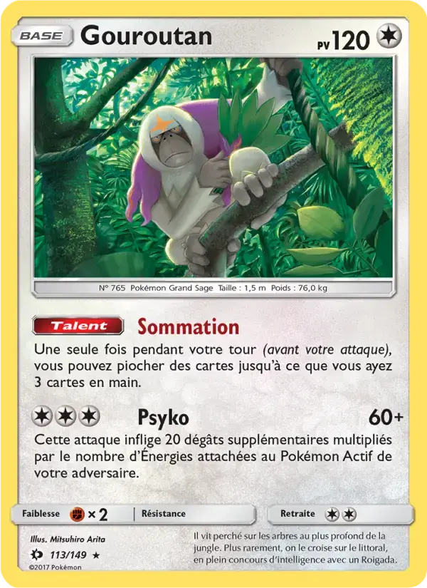 Carte Pokémon Gouroutan #113 — Soleil et Lune