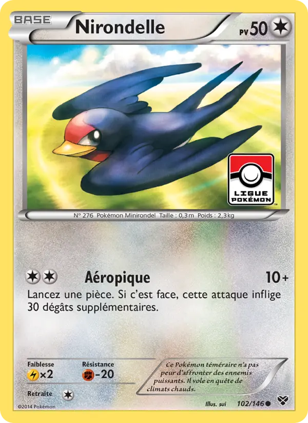 Carte Pokémon Nirondelle #102 — XY