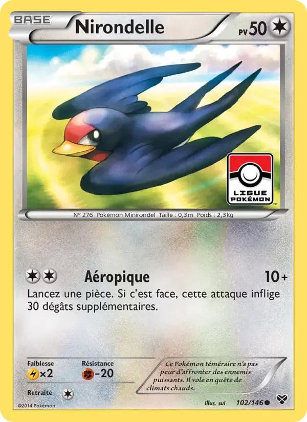 Carte Pokémon Nirondelle #102 — XY