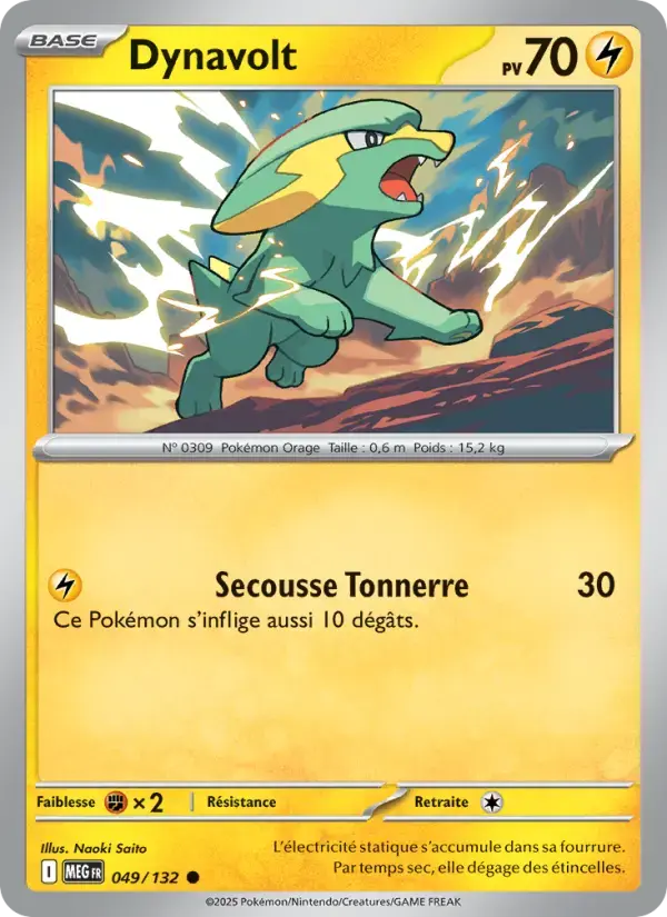 Carte Pokémon Dynavolt #049 — Méga-Évolution