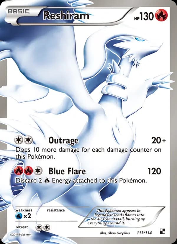 Reshiram #113 — Black & White