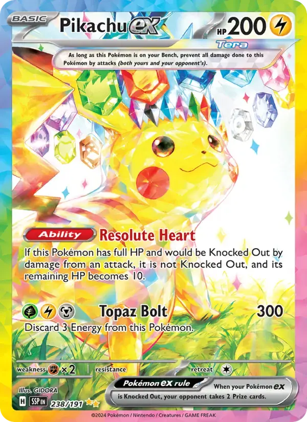 Pikachu ex #238 — Surging Sparks