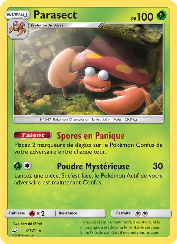 Carte Pokémon Parasect #7 — Duo de Choc