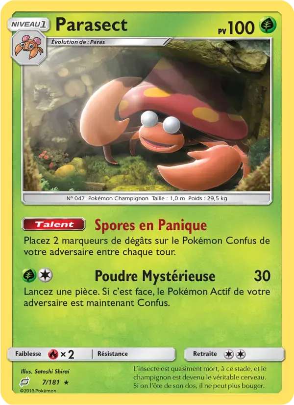 Carte Pokémon Parasect #7 — Duo de Choc