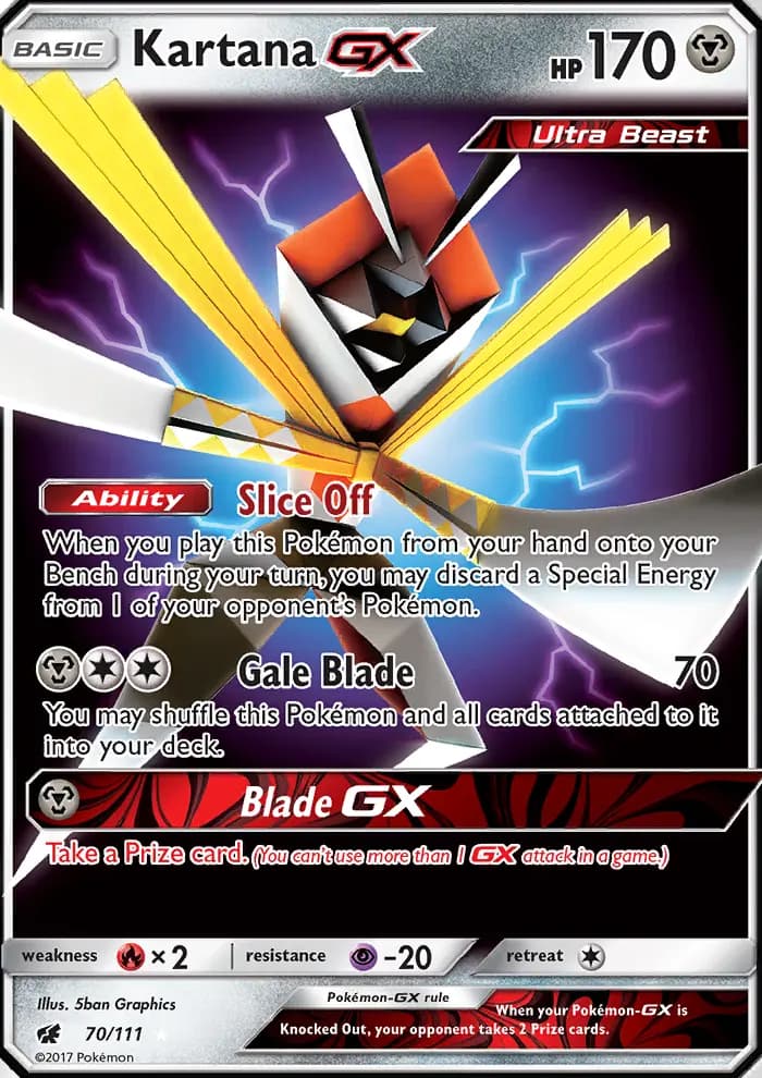 Kartana GX #70 — Crimson Invasion