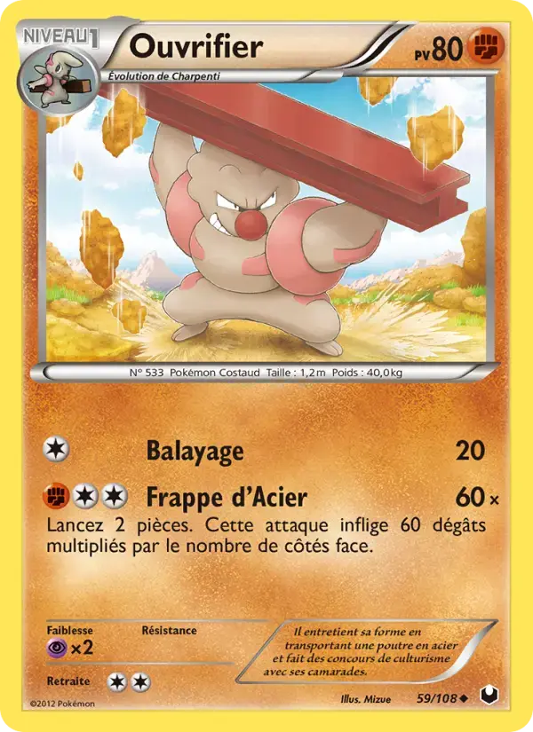 Carte Pokémon Ouvrifier #59 — Explorateurs Obscurs