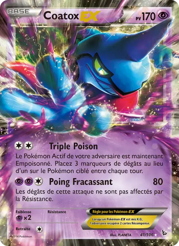 Carte Pokémon Coatox EX #41 — Étincelles