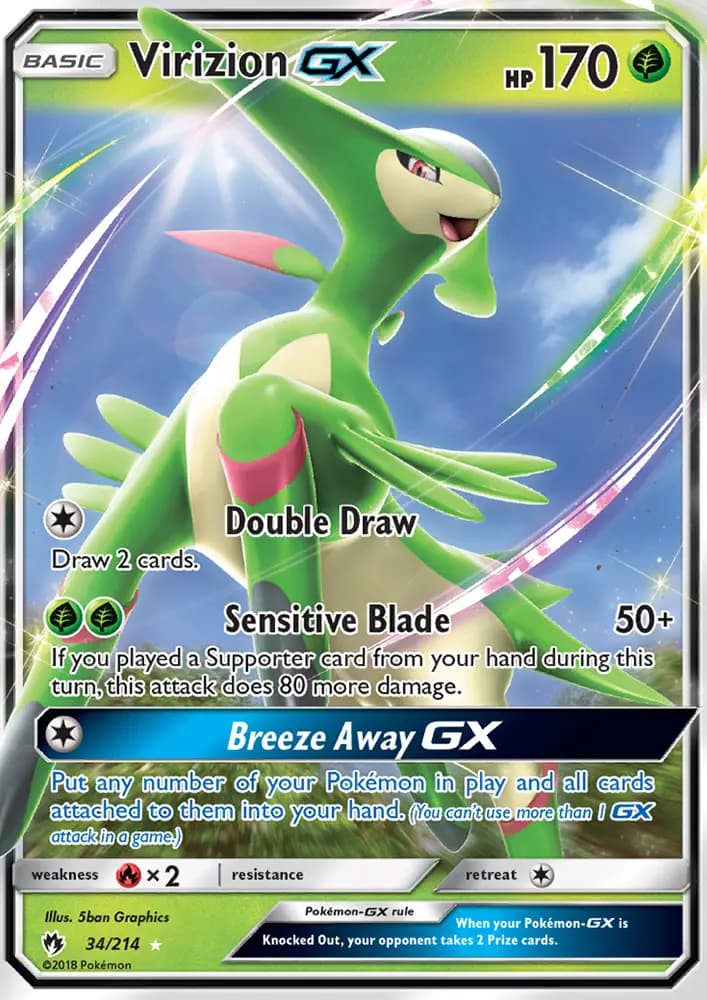 Virizion GX #34 — Lost Thunder