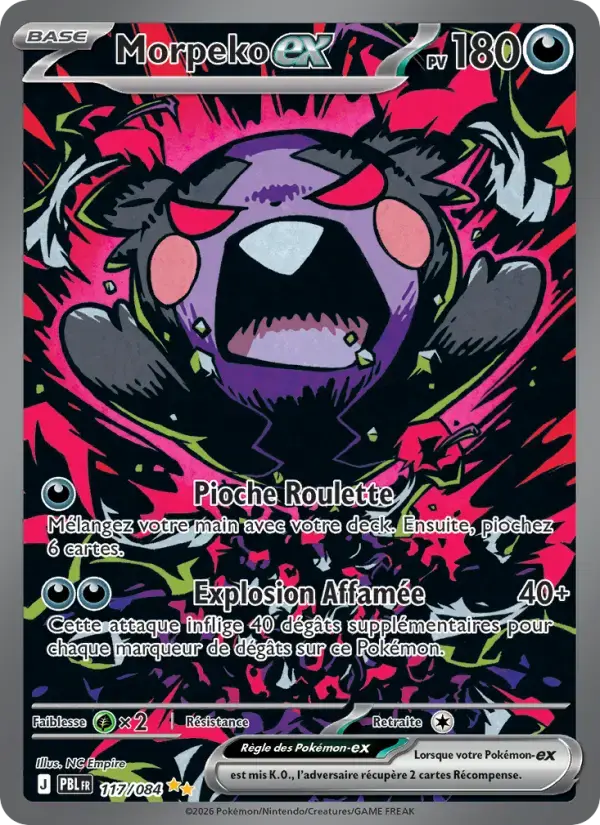 Carte Pokémon Morpeko-ex #117 — Nuit Noire