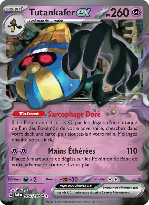 Carte Pokémon Tutankafer-ex #076 — Faille Paradoxe