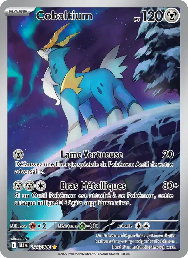Carte Pokémon Cobaltium #144 — Foudre Noire